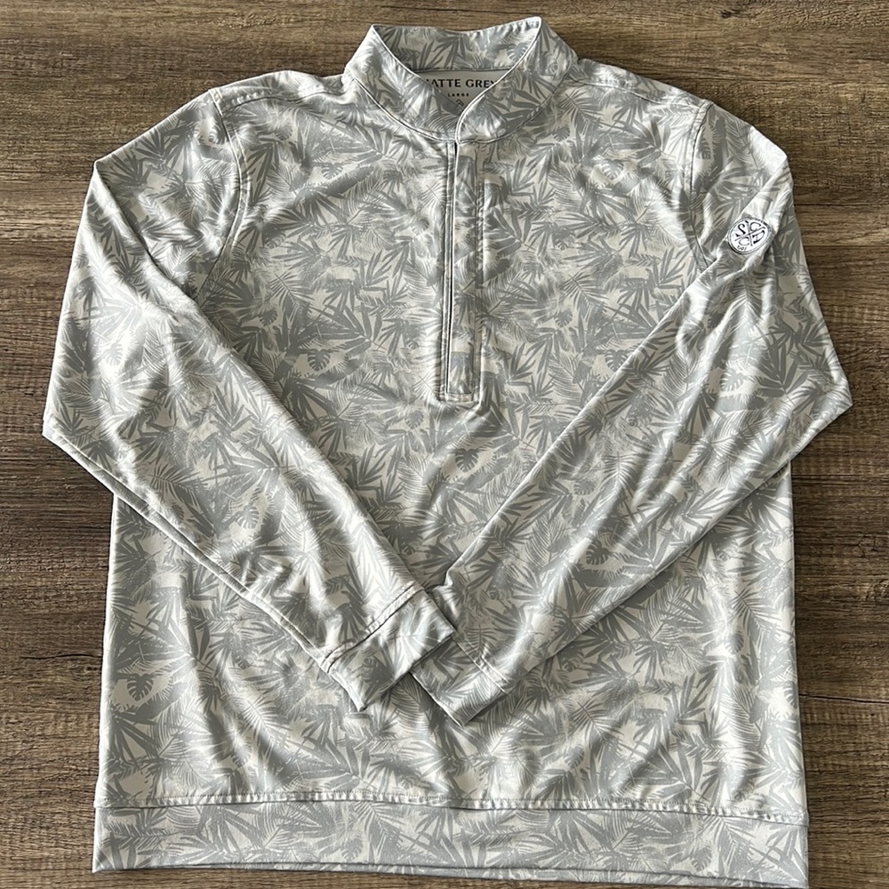 Matte Grey 1/2 Zip Pullover - Size Large